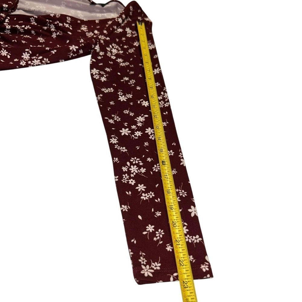 Trixxi country style dress flower dress burgundy size small new with tags - Picture 9 of 10